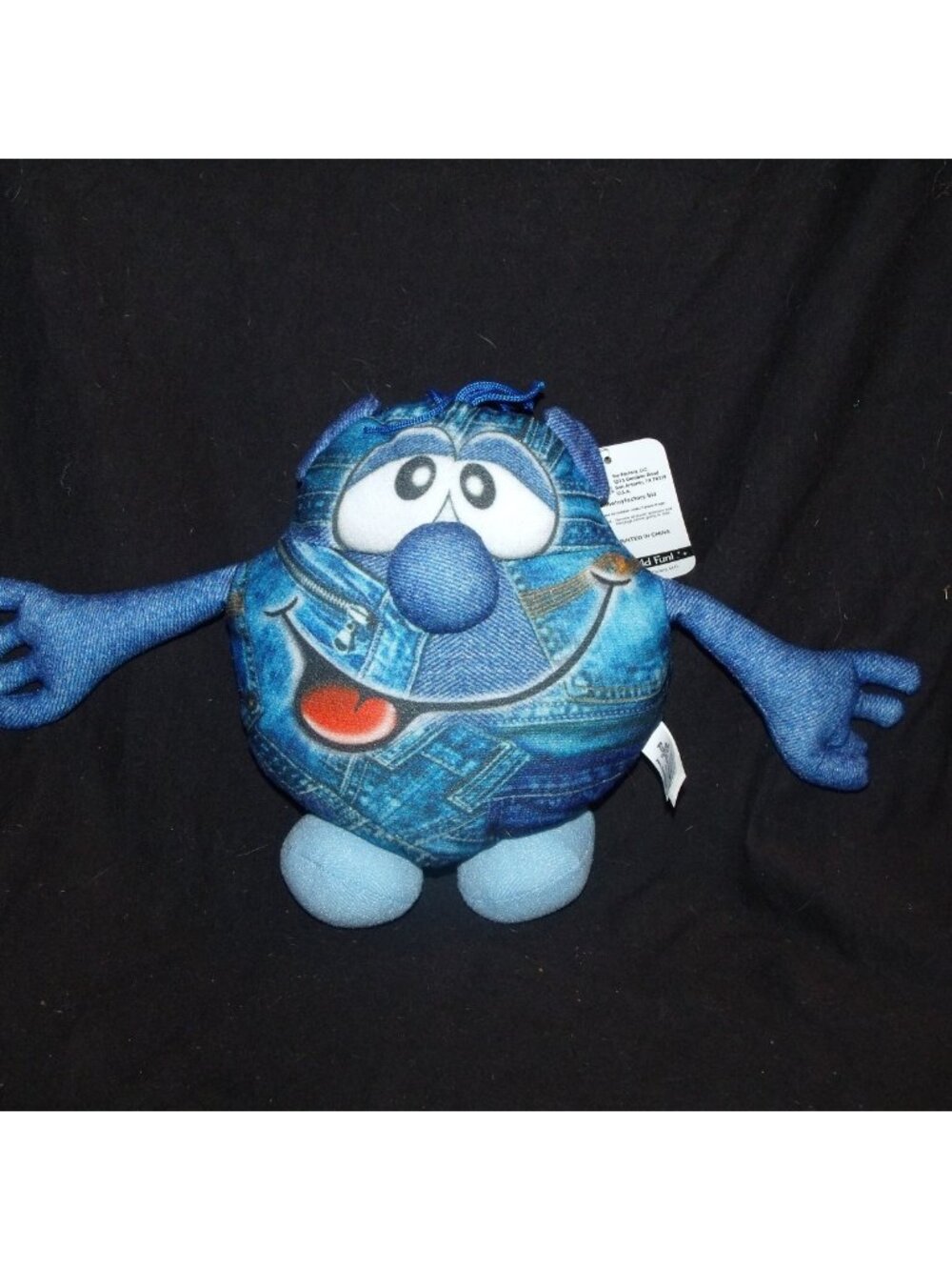 Toy Factory Plush Figure Denim Look Blue Stuffed Toy 9 Inch NWT